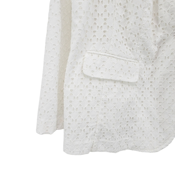 Lane Bryant Women's 100% Cotton Single Button Eyelet Blazer - 20P - Picture 5 of 11
